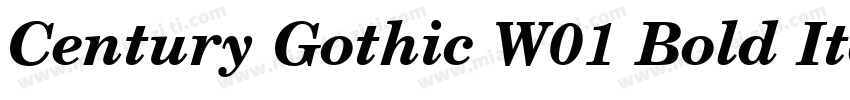 Century Gothic W01 Bold Itali字体转换